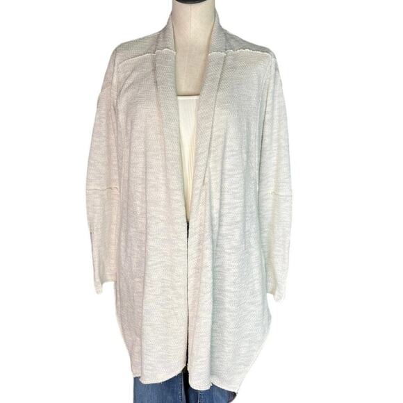 Rose Knox Open Shimmery Cardigan Sweater Boho Raw Hem Small - Picture 2 of 8